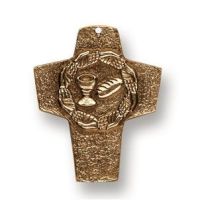 Kommunionkreuz "Brot und Wein", Bronze