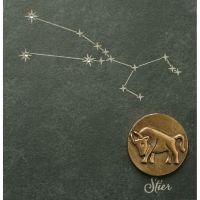Sternzeichen Stier, Schiefer & Bronze