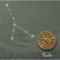 Sternzeichen Krebs, Schiefer & Bronze