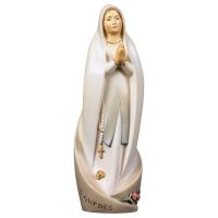 Madonna von Lourdes aus Holz mit stilisierte Grotte